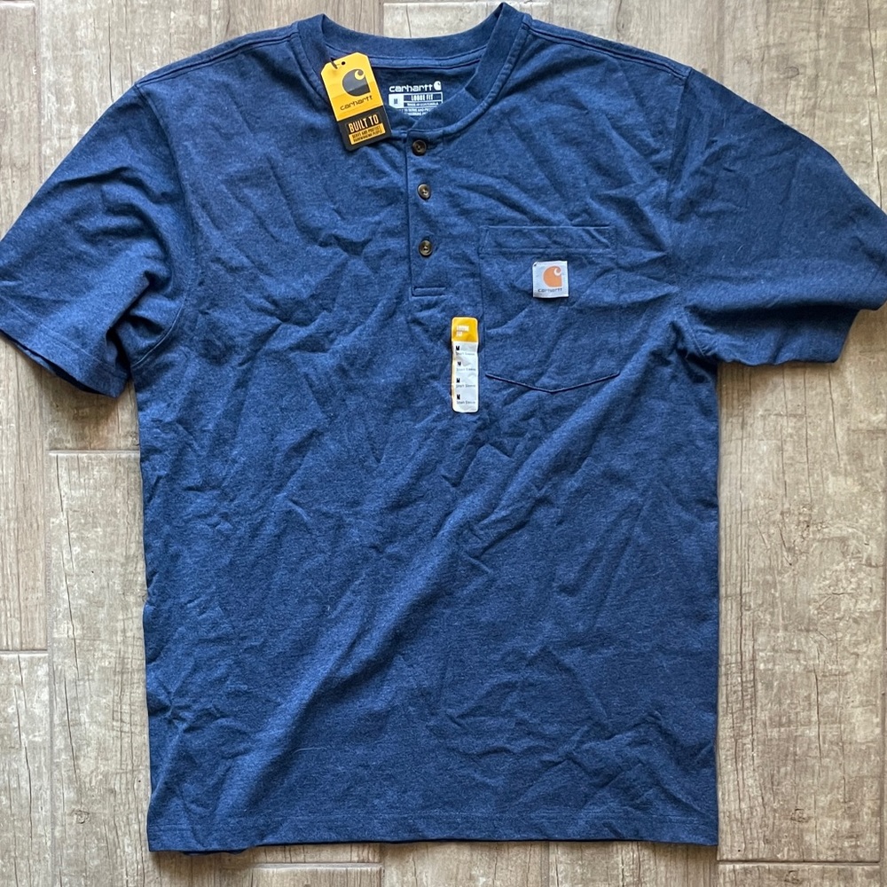 LOOSE FIT HEAVYWEIGHT SHORT-SLEEVE POCKET HENLEY T-SHIRT